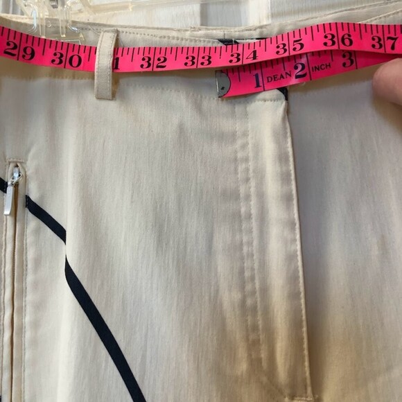 JAMIE SADOCK Women's Pastel Yellow with Stripe Stretch Pants Size 8 Golf Apparel - Picture 9 of 9